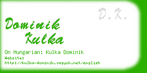 dominik kulka business card